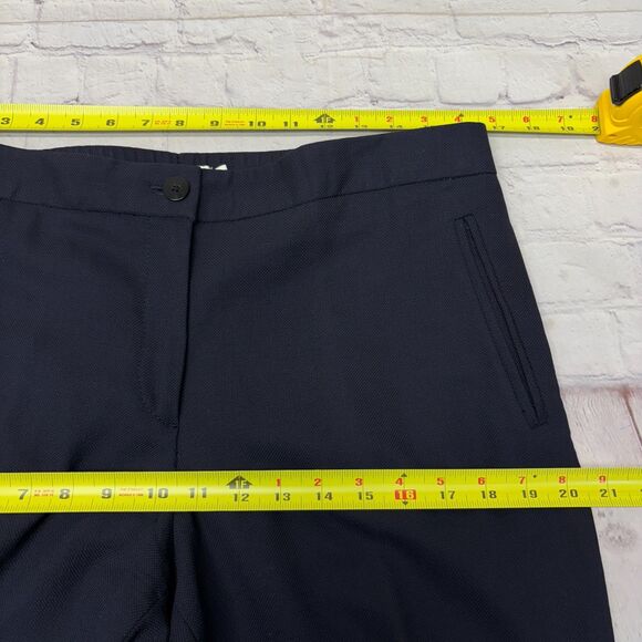 Tory Burch Women Wool Stretch Dress Pants Trouser Size 10 Dark Blue D043 -17 - Picture 3 of 16